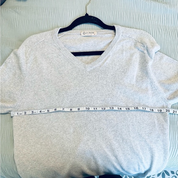 J. Crew Cotton Cashmere V-Neck Sweater / Gray / S - Picture 7 of 10